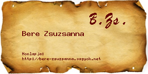 Bere Zsuzsanna névjegykártya